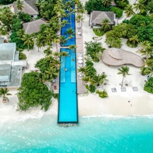 Maldives Honeymoon Packages Fairmont Maldives Sirru Fen Fushi Aerial View Of Pool And Resort