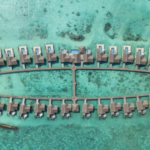 Maldives Honeymoon Packages Fairmont Maldives Sirru Fen Fushi Aerial View Of Water Villas