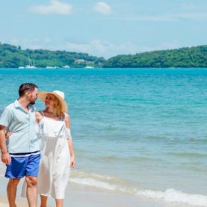Thailand Honeymoon Packages Amatara Wellness Resort Couple Strolling On Beach