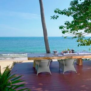Thailand Honeymoon Packages Amatara Wellness Resort Dining By Beach