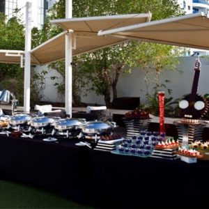 Dubai Honeymoon Packages Millennium Plaza Hotel Dubai Buffet Outdoors