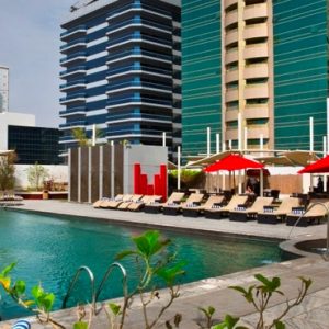 Dubai Honeymoon Packages Millennium Plaza Hotel Dubai Pool Day 4