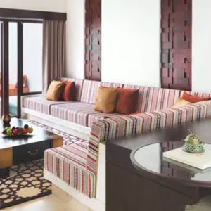 Oman Honeymoon Packages Al Baleed Resort Salalah By Anantara One Bedroom Garden View Villa Living Room