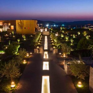 Oman Honeymoon Packages Anantara Al Jabal Al Akhdar Resort Exterior At Night