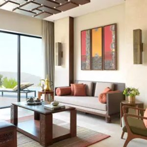 Oman Honeymoon Packages Anantara Al Jabal Al Akhdar Resort One Bedroom Cliff Pool Villa Living Room