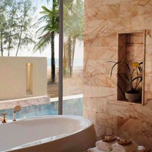 Thailand Honeymoon Packages Devasom Khao Lak Beachfront Pool Villa Outdoor Bath