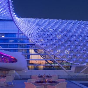 Abu Dubai Honeymoon Packages W Abu Dhabi Yas Island Exterior At Night