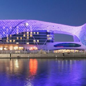 Abu Dubai Honeymoon Packages W Abu Dhabi Yas Island Exterior At Night2