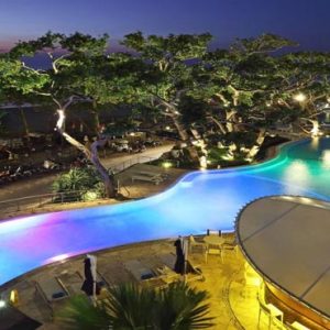 Bali Honeymoon Packages Double Six Luxury Hotel, Seminyak Pool At Night