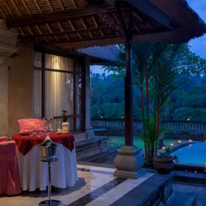 Bali Honeymoon Packages The Royal Pita Maha Romantic Dinner Setting