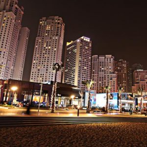 Dubai Honeymoon Packages Amwaj Rotana Hotel Exterior At Night1