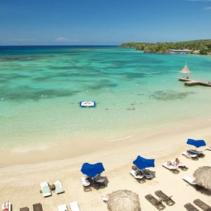 Jamaica Honeymoon Packages Sandals Royal Plantation Jamaica Governor General Oceanfront One Bedroom Butler Suite Beach