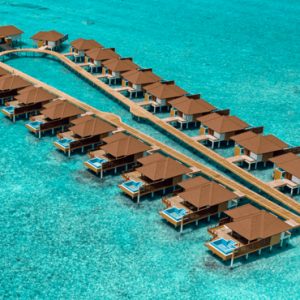 Maldives Honeymoon Packages Varu By Atmosphere Aerial View Of Watervillas