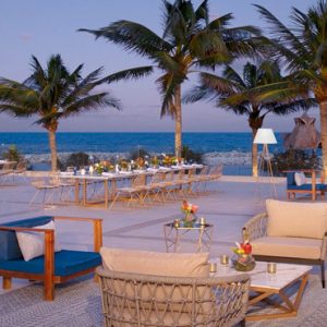 Mexico Honeymoon Packages Dreams Aventuras Riviera Maya Cocktail Setup On Rooftop Terrace