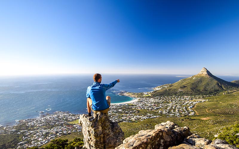 Lions head гора в Кейптауне