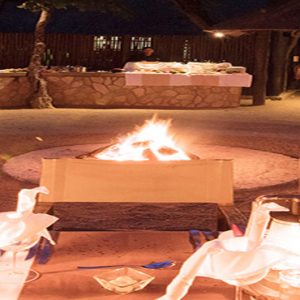 Buffalo Camp Outdoor Dining At Night Kapama Private Game Reserve South Africa Honeymoons