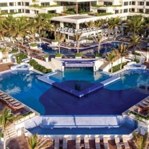 Hotel Exterior Pool View Now Emerald Cancun Mexico Honeymoons