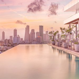 Rooftop Pool At Sunset Jetwing Colombo Seven Sri Lanka Honeymoons