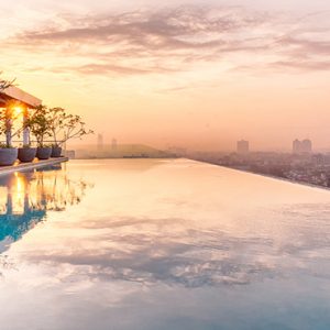 Rooftop Pool At Sunset1 Jetwing Colombo Seven Sri Lanka Honeymoons