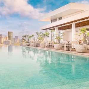 Rooftop Pool By Day Jetwing Colombo Seven Sri Lanka Honeymoons