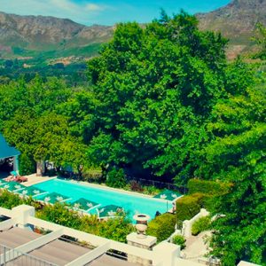 Aerial View Le Franschhoek Hotel & Spa South Africa Honeymoons