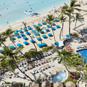 Aerial View Outrigger Waikiki Beach Resort Hawaii Honeymoons