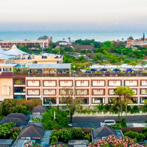 Aerial View De Vins Sky Hotel Seminyak Bali Honeymoons