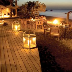 Dining On The Beach At Night Azura Benguerra Island Mozambique Honeymoons
