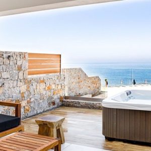 Luxury Guest Room With Private Outdoor Jacuzzi Abaton Island Resort & Spa Greece Honeymoons