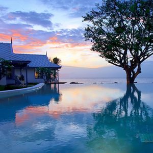 Pool At Sunset1 Devasom Hua Hin Resort Thailand Honeymoons