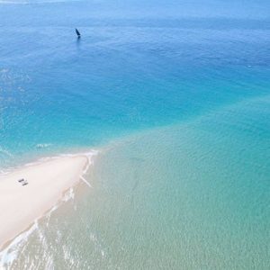 Sandbank Aerial View Azura Benguerra Island Mozambique Honeymoons