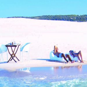 Woman Relaxing By Lagoon Azura Benguerra Island Mozambique Honeymoons