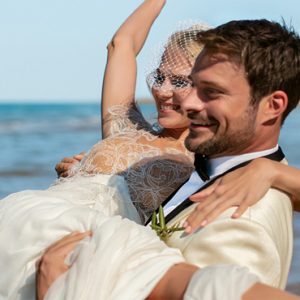 Wedding Couple Grecotel Mykonos Blu Hotel Greece Honeymoons