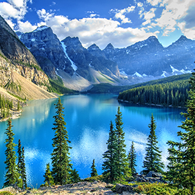 Lake In The Rocky Mountains In Canada Adventure Honeymoons