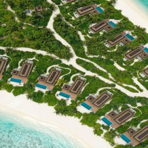 Beach Villas Aerial View Pullman Maldives Maamutaa Resort Maldives Honeymoon