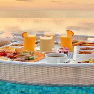 Floating Breakfast Pullman Maldives Maamutaa Resort Maldives Honeymoon