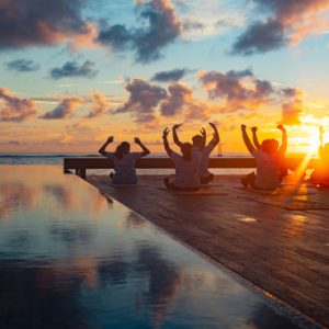Morning Yoga Pullman Maldives Maamutaa Resort Maldives Honeymoon