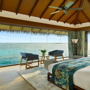 The Aqua Villas Overwater Bedroom Pullman Maldives Maamutaa Resort Maldives Honeymoon
