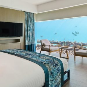 The Aqua Villas Underwater Bedroom1 Pullman Maldives Maamutaa Resort Maldives Honeymoon