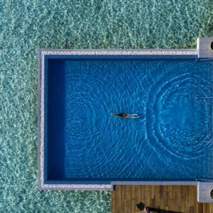 The Royal Suite Pool Birds Eye View Pullman Maldives Maamutaa Resort Maldives Honeymoon